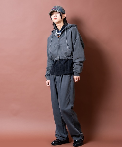 a.p.o.v.(エーピーオービー)の「a.p.o.v. 2タックピグメントワイドスウェットパンツ(スウェットパンツ・メンズ・ブラウン/ベージュ/ブラック・ONESIZE)」の8枚目の写真