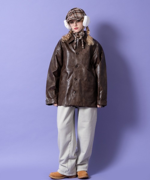 a.p.o.v.(エーピーオービー)の「a.p.o.v. 2タックピグメントワイドスウェットパンツ(スウェットパンツ・メンズ・ブラウン/ベージュ/ブラック・ONESIZE)」の6枚目の写真