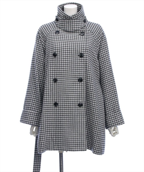 clear（クリア）の「スタンドカラーダブルミドルチェックコート［大人 カジュアル 着回し力抜群］≪AW新作≫（その他アウター・レディース・ブラウン系その他/ブラック系その他・F）」の17枚目の写真