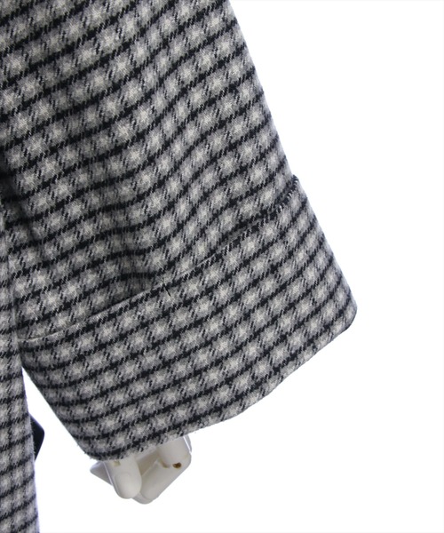 clear（クリア）の「スタンドカラーダブルミドルチェックコート［大人 カジュアル 着回し力抜群］≪AW新作≫（その他アウター・レディース・ブラウン系その他/ブラック系その他・F）」の9枚目の写真