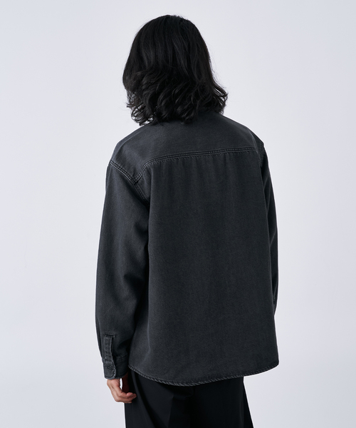 B.C STOCK(ベーセーストック)の「ソフトデニム オーバーシャツ(シャツ/ブラウス・メンズ・ブルー/ブラック/ブルー系その他・MEDIUM/LARGE)」の7枚目の写真