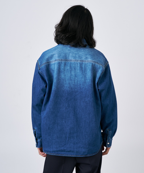 B.C STOCK(ベーセーストック)の「ソフトデニム オーバーシャツ(シャツ/ブラウス・メンズ・ブルー/ブラック/ブルー系その他・MEDIUM/LARGE)」の15枚目の写真