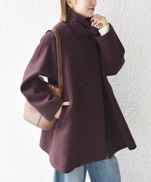 【WEB限定】SHIPS any: PURE WOOL スタンド & テーラード ハーフ コート