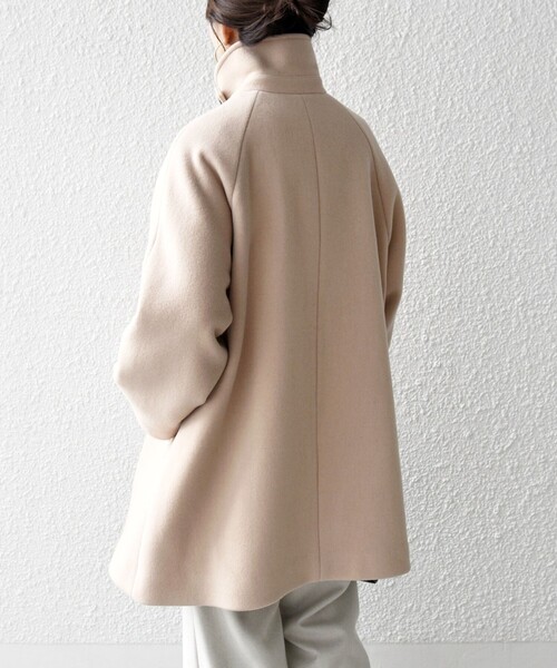 WEB限定】SHIPS any: PURE WOOL スタンド & テーラード ハーフ コート
