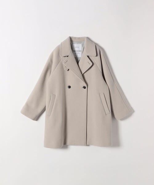 WEB限定】SHIPS any: PURE WOOL スタンド & テーラード ハーフ コート