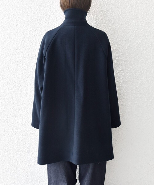 WEB限定】SHIPS any: PURE WOOL スタンド & テーラード ハーフ コート