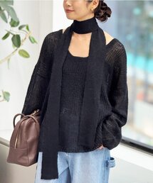 RIVE DROITE | 【抜け感◎】ストール付アルパカルーズニット(ニット/セーター)