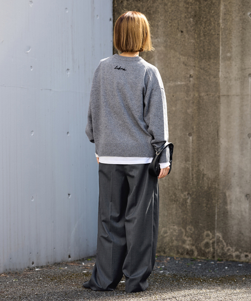 FRAMeWORK（フレームワーク）の「constellation ニット（ニット/セーター・レディース・ベージュ/チャコールグレー・FREE）」の6枚目の写真