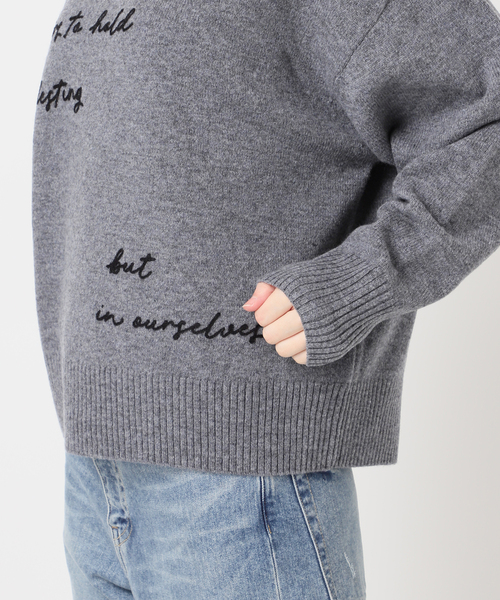 FRAMeWORK（フレームワーク）の「constellation ニット（ニット/セーター・レディース・ベージュ/チャコールグレー・FREE）」の18枚目の写真