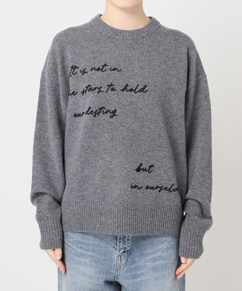 FRAMeWORK（フレームワーク）の「constellation ニット（ニット/セーター・レディース・ベージュ/チャコールグレー・FREE）」の8枚目の写真