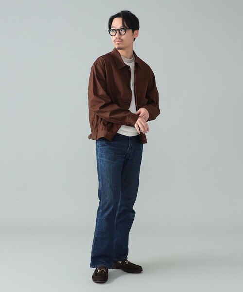 A VONTADE（アボンタージ）の「*A VONTADE / コットンヘンプ ショートブルゾン（ブルゾン・メンズ・ダークブラウン/ネイビー・L/M/S）」の3枚目の写真