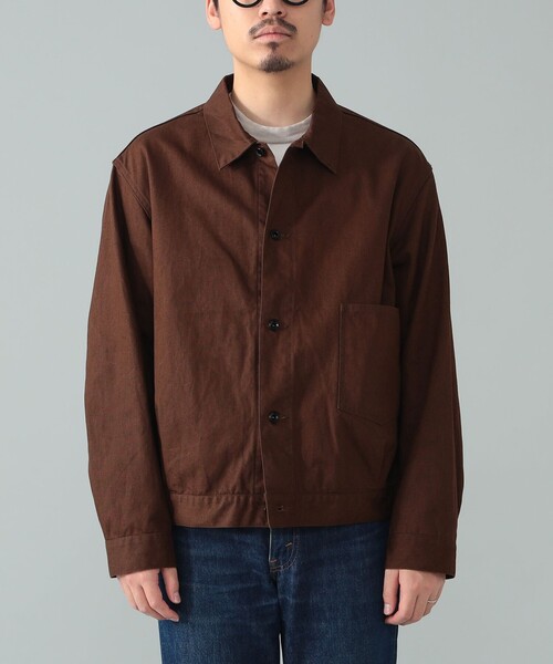 A VONTADE（アボンタージ）の「*A VONTADE / コットンヘンプ ショートブルゾン（ブルゾン・メンズ・ダークブラウン/ネイビー・L/M/S）」の9枚目の写真