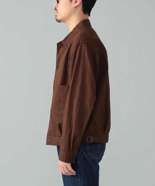 A VONTADE（アボンタージ）の「*A VONTADE / コットンヘンプ ショートブルゾン（ブルゾン・メンズ・ダークブラウン/ネイビー・L/M/S）」の10枚目の写真