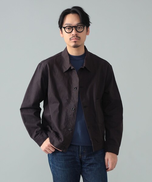 A VONTADE（アボンタージ）の「*A VONTADE / コットンヘンプ ショートブルゾン（ブルゾン・メンズ・ダークブラウン/ネイビー・L/M/S）」の22枚目の写真