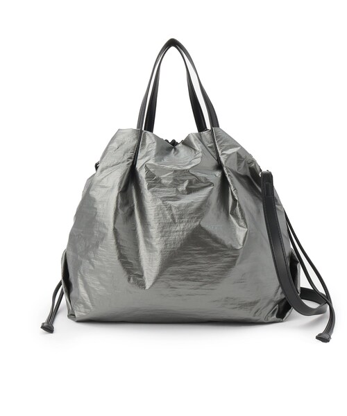 Reflect(リフレクト)の「【しっかり収納/小旅行に◎/インナーバッグ入り/ショルダー付き】2WAYナイロンバッグ(トートバッグ・レディース・チャコールグレー/ブラック・00)」の9枚目の写真