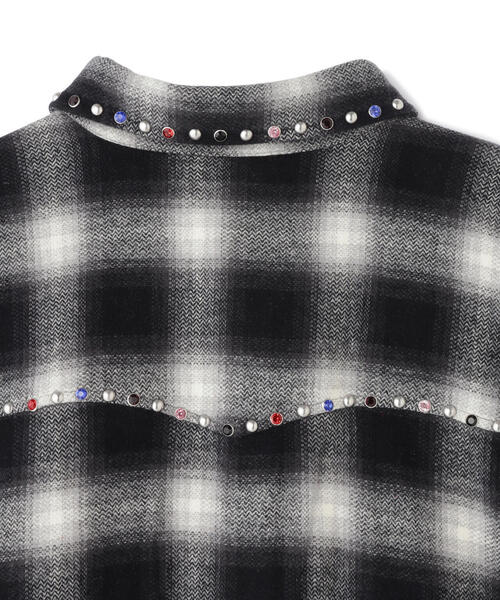 WHITELAND（ホワイトランド）の「WHITELAND/ホワイトランド/STUDS WESTERN SHIRT（シャツ/ブラウス・メンズ・ブラック/レッド・F）」の10枚目の写真