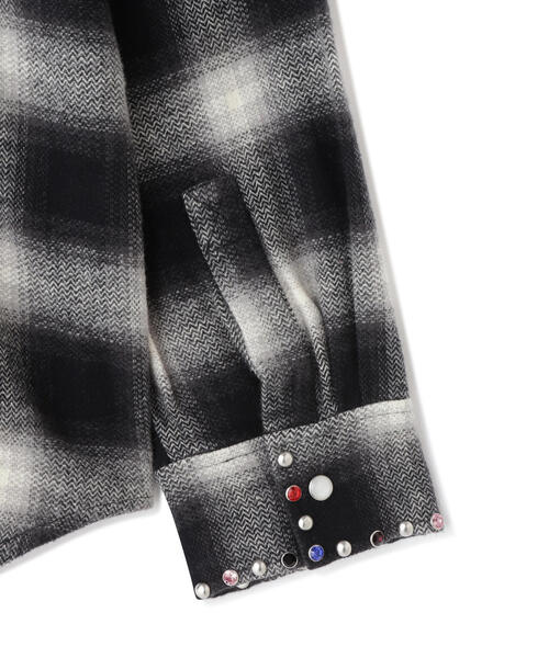 WHITELAND（ホワイトランド）の「WHITELAND/ホワイトランド/STUDS WESTERN SHIRT（シャツ/ブラウス・メンズ・ブラック/レッド・F）」の11枚目の写真