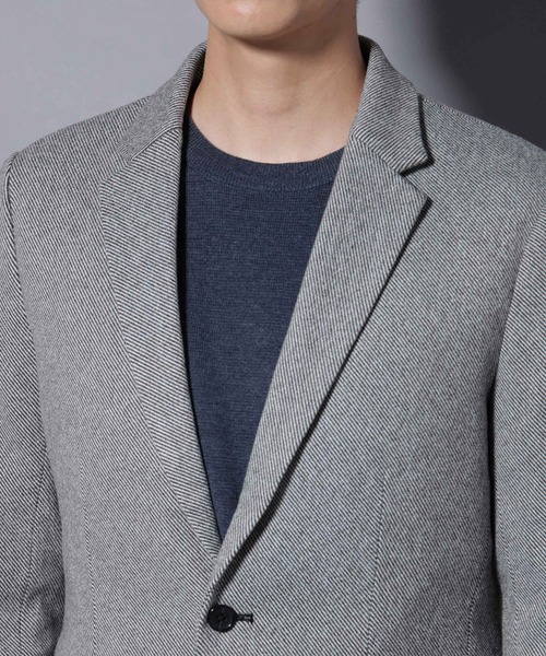 NANO universe(ナノユニバース)の「ウォームジャケット(テーラードジャケット・メンズ・グレー/ベージュ・L/M/S/XL)」の19枚目の写真