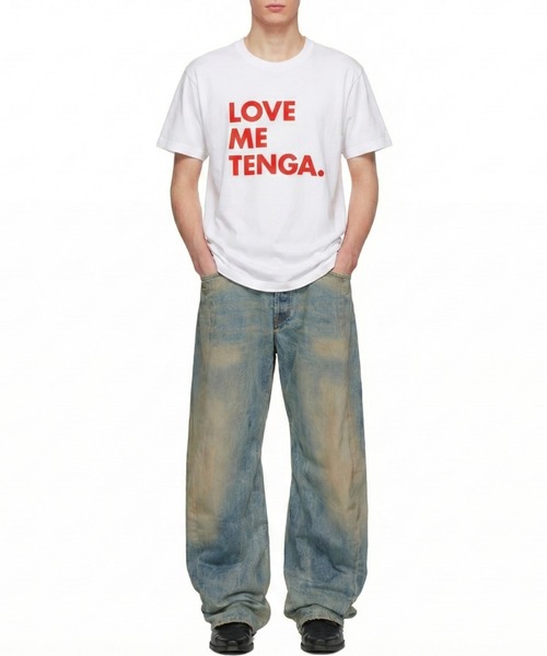 TENGA(テンガ)の「LOVE ME TENGA T-SHIRTS(Tシャツ/カットソー・メンズ・ブラック/ホワイト/レッド・LARGE/X-LARGE/MEDIUM)」の2枚目の写真