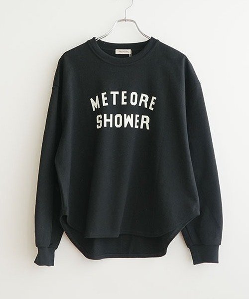 SOLAMONAT（ソラモナ）の「ペンネ天竺メンズライクプリントプルオーバー（Tシャツ/カットソー・レディース・ブラック/ライトピンク/杢グレー・FREE）」の5枚目の写真