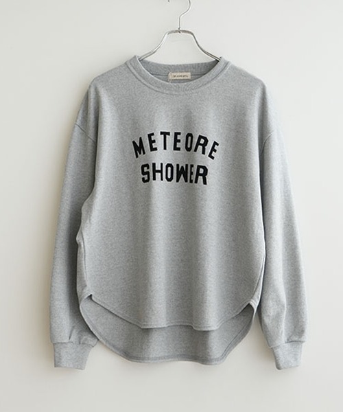 SOLAMONAT（ソラモナ）の「ペンネ天竺メンズライクプリントプルオーバー（Tシャツ/カットソー・レディース・ブラック/ライトピンク/杢グレー・FREE）」の7枚目の写真
