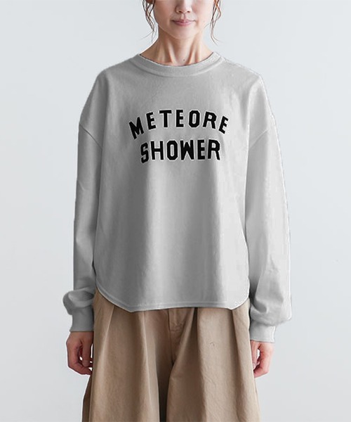SOLAMONAT（ソラモナ）の「ペンネ天竺メンズライクプリントプルオーバー（Tシャツ/カットソー・レディース・ブラック/ライトピンク/杢グレー・FREE）」の9枚目の写真