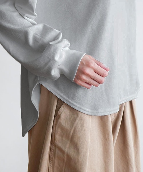 SOLAMONAT（ソラモナ）の「ペンネ天竺メンズライクプリントプルオーバー（Tシャツ/カットソー・レディース・ブラック/ライトピンク/杢グレー・FREE）」の12枚目の写真