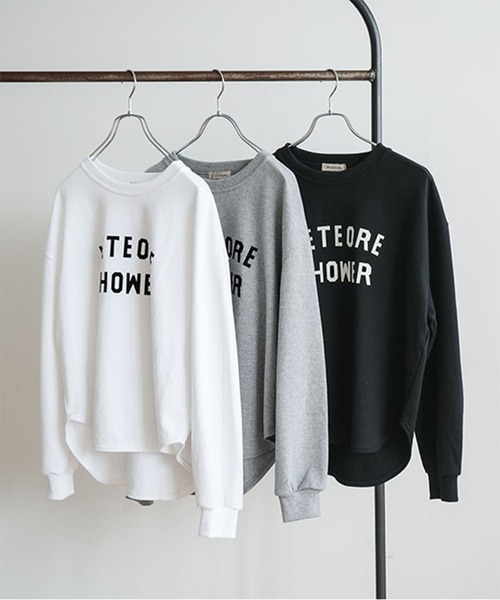 SOLAMONAT（ソラモナ）の「ペンネ天竺メンズライクプリントプルオーバー（Tシャツ/カットソー・レディース・ブラック/ライトピンク/杢グレー・FREE）」の18枚目の写真