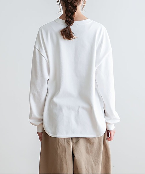 SOLAMONAT（ソラモナ）の「ペンネ天竺メンズライクプリントプルオーバー（Tシャツ/カットソー・レディース・ブラック/ライトピンク/杢グレー・FREE）」の14枚目の写真