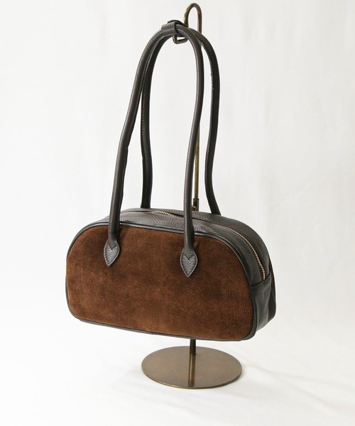 AULENTTI（オウレンティ）の「スエード×レザーボストン（ショルダーバッグ・レディース・ブラウン・FREE）」の7枚目の写真