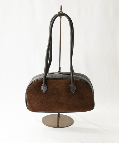 AULENTTI（オウレンティ）の「スエード×レザーボストン（ショルダーバッグ・レディース・ブラウン・FREE）」の8枚目の写真