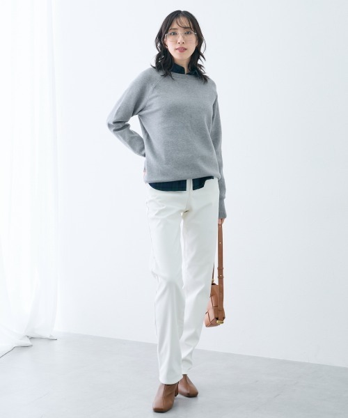 slattgir(スラットジール)の「高身長 ストレッチチノ裏フリースストレートパンツ(選べる股下82cm・86cm)(チノパンツ・レディース・ブラック/カーキ/オフホワイト・TLL2/TL2/TM2/TLL1/TL1/TM1/T3L1/T4L1/T5L1/T3L2/T4L2/T5L2)」の19枚目の写真