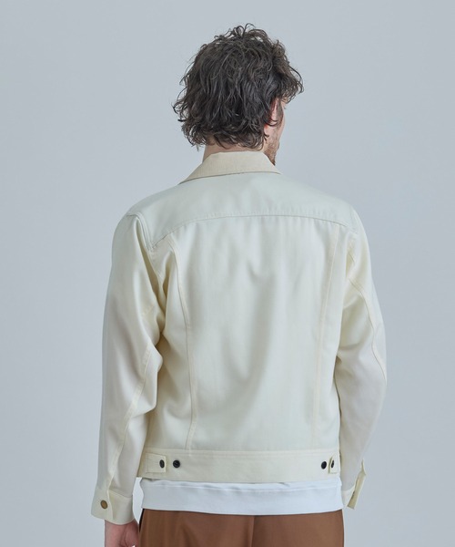 MEN'S BIGI（メンズビギ）の「【LEE/リー】別注 エクスクルーシブ STORM RIDER ジャケット（デニムジャケット・メンズ・ネイビー/ホワイト/ブラック・02/03/04）」の6枚目の写真