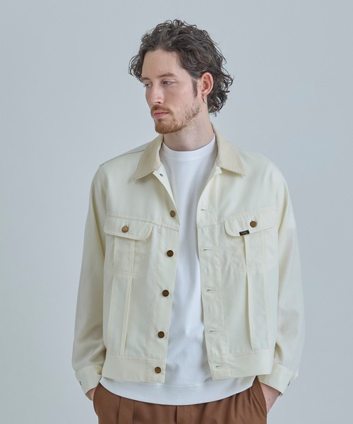 MEN'S BIGI（メンズビギ）の「【LEE/リー】別注 エクスクルーシブ STORM RIDER ジャケット（デニムジャケット・メンズ・ネイビー/ホワイト/ブラック・02/03/04）」の4枚目の写真