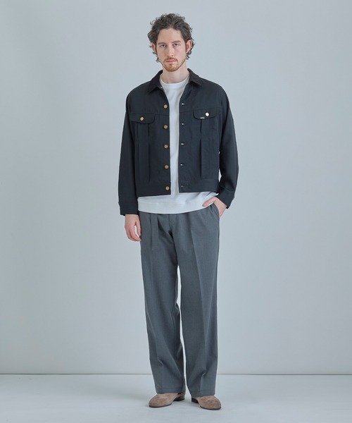 MEN'S BIGI（メンズビギ）の「【LEE/リー】別注 エクスクルーシブ STORM RIDER ジャケット（デニムジャケット・メンズ・ネイビー/ホワイト/ブラック・02/03/04）」の12枚目の写真