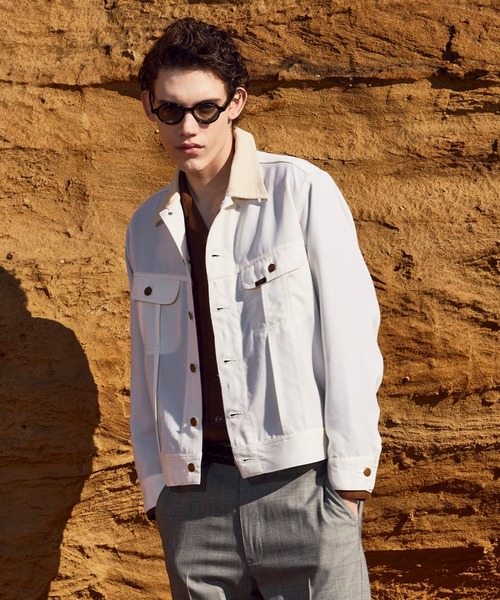 MEN'S BIGI(メンズビギ)の「【LEE/リー】別注 エクスクルーシブ STORM RIDER ジャケット(デニムジャケット・メンズ・ネイビー/ホワイト/ブラック・02/03/04)」の22枚目の写真
