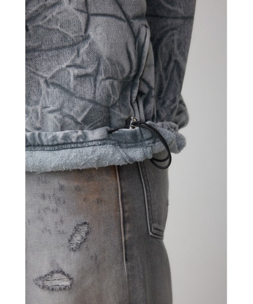 AZUL by moussy(アズールバイマウジー)の「シャドークリンクルフーディートップス(パーカー・メンズ・グレー系その他/ホワイト系その他・MEDIUM/LARGE)」の15枚目の写真