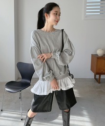 Jewelobe（ジュエローブ）の「バックディープVネックボリュームウラゲプルオーバー（スウェット）」