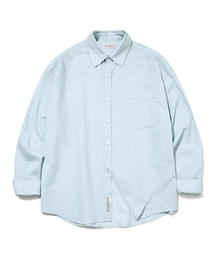 F.ILLUMINATE | シアサーカー ストライプシャツ-スカイブルー(シャツ/ブラウス)