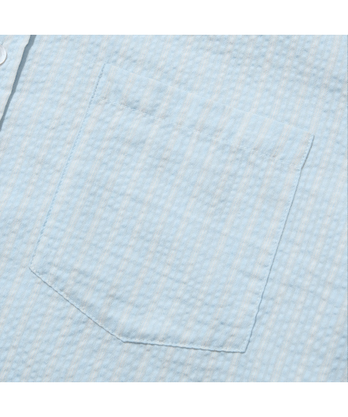 F.ILLUMINATE（フィルミネイト）の「シアサーカー ストライプシャツ-スカイブルー（シャツ/ブラウス・レディース・その他・SMALL/MEDIUM）」の7枚目の写真