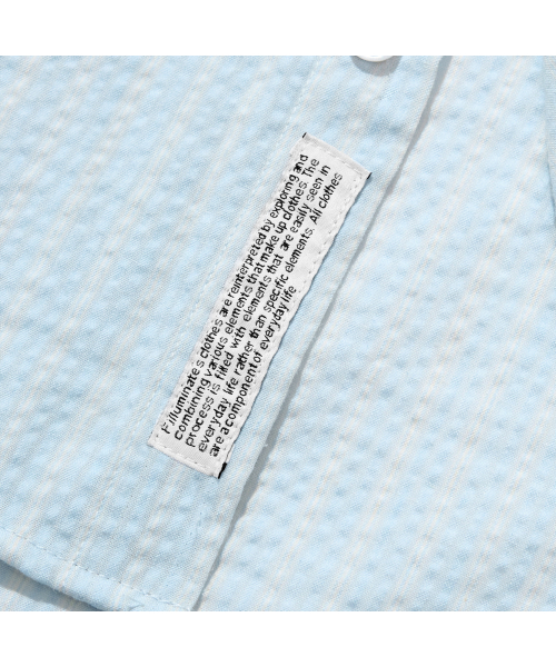 F.ILLUMINATE（フィルミネイト）の「シアサーカー ストライプシャツ-スカイブルー（シャツ/ブラウス・レディース・その他・SMALL/MEDIUM）」の8枚目の写真