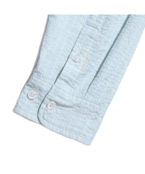 F.ILLUMINATE（フィルミネイト）の「シアサーカー ストライプシャツ-スカイブルー（シャツ/ブラウス・レディース・その他・SMALL/MEDIUM）」の9枚目の写真