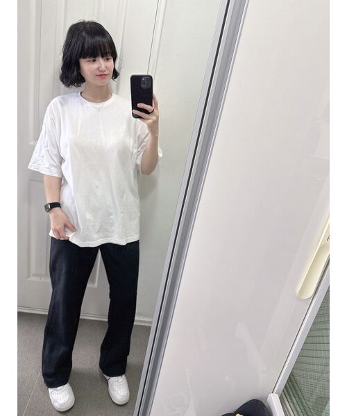 MUSINSA STANDARD（ムシンサスタンダード）の「エクストラオーバーサイズクルーネックTシャツ[ホワイト]（Tシャツ/カットソー・メンズ・その他・SMALL/MEDIUM/LARGE/X-LARGE/XX-LARGE/XXX-LARGE）」の7枚目の写真