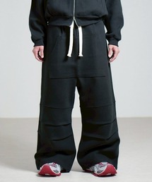 【Chikashitsu +】heavy weight cotton design sweat pants / 【チカシツプラス】ヘビーウェイトコットンデザインスウェットパンツ