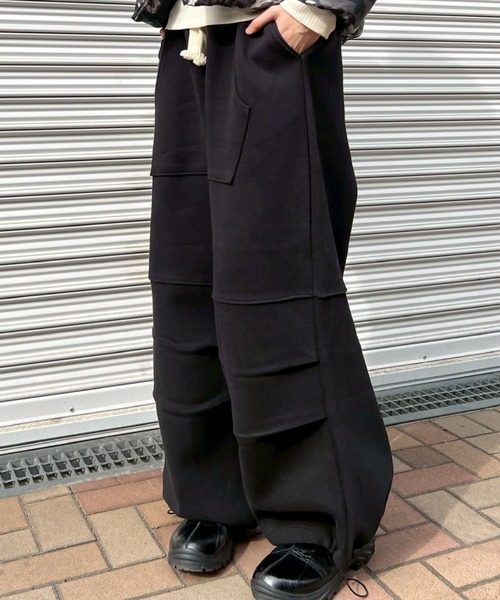 Chikashitsu +（チカシツプラス）の「【Chikashitsu +】heavy weight cotton design sweat pants / 【チカシツプラス】ヘビーウェイトコットンデザインスウェットパンツ（スウェットパンツ・メンズ・杢グレー/グレー/ブラック・ONE SIZE）」の11枚目の写真