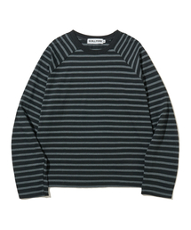 SCALLYWAG（スカリーワグ）の「Crop Raglan Long Sleeve [Stripe]（Tシャツ/カットソー・メンズ）」