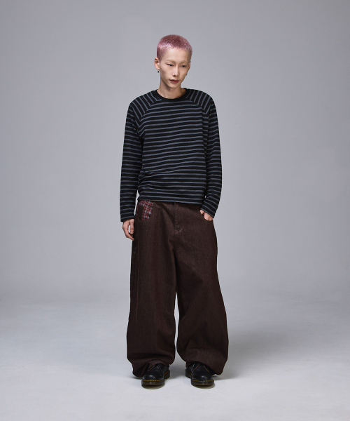 SCALLYWAG（スカリーワグ）の「Crop Raglan Long Sleeve [Stripe]（Tシャツ/カットソー・レディース・その他・MEDIUM/LARGE）」の4枚目の写真