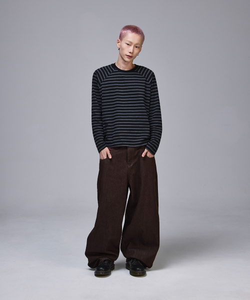 SCALLYWAG（スカリーワグ）の「Crop Raglan Long Sleeve [Stripe]（Tシャツ/カットソー・レディース・その他・MEDIUM/LARGE）」の5枚目の写真