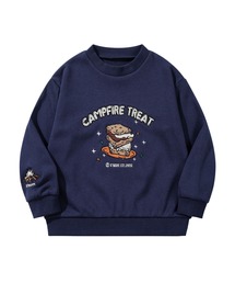 S'more（スモア）の「S'more/Campfire Treat Embroidery Sweat キャンプファイヤートリート刺繍スウェット(KIDS)（Tシャツ/カットソー）」