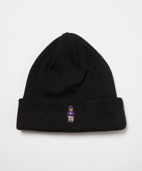 INFIELDER DESIGN（インフィールダーデザイン）の「【別注】＜ROSTER BEAR×INFIELDER DESIGN＞ニットキャップ（ニットキャップ/ビーニー・メンズ・ダークブラウン/グレー系/ブラック・FREE）」の2枚目の写真